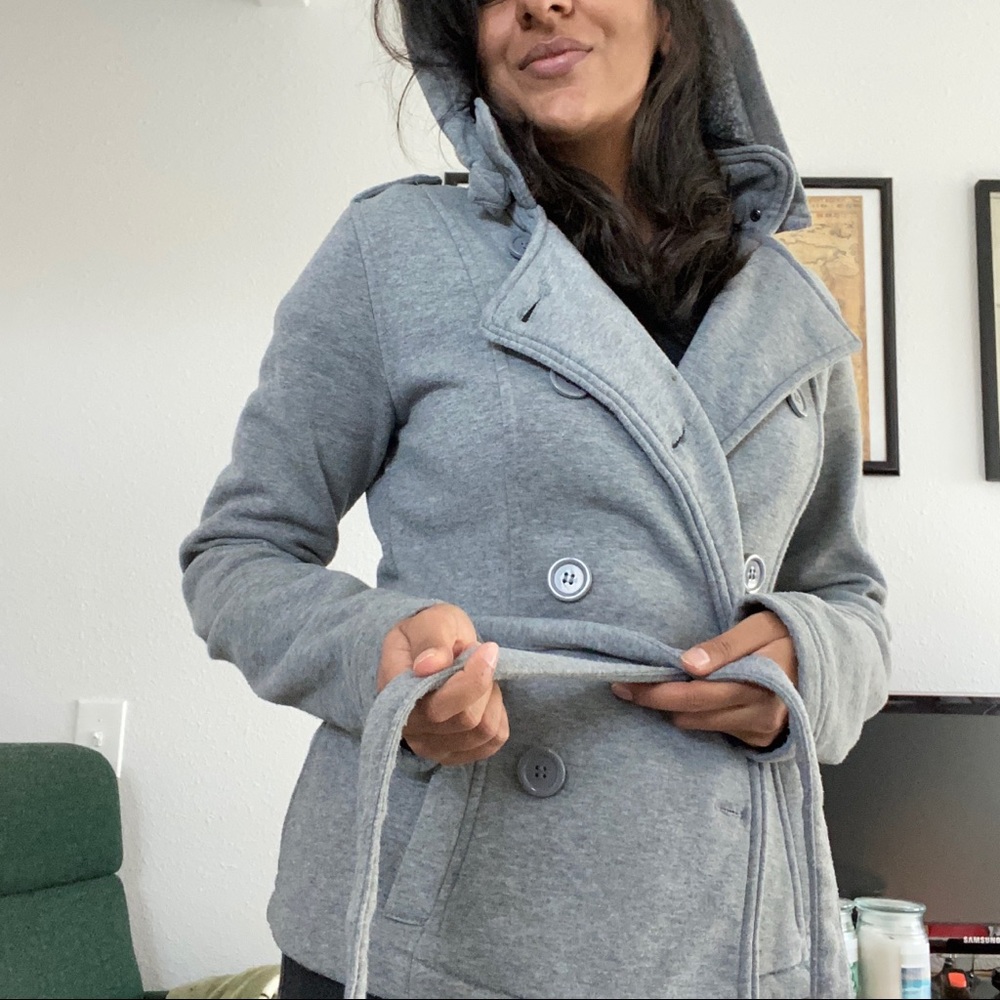 Gray Button Up, Fur-Lined Petticoat